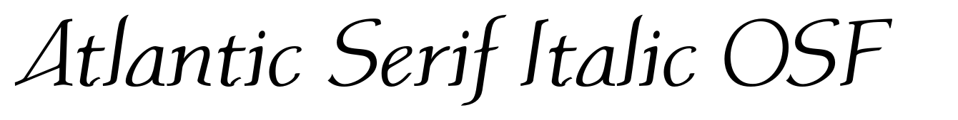 Atlantic Serif Italic OSF